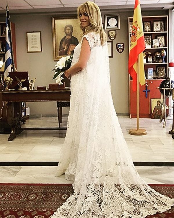 Nadia Halamandari el día de su boda con Fernando 