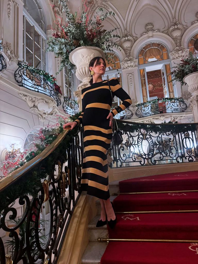 Isabelle Junot con vestido de The IQ Collection