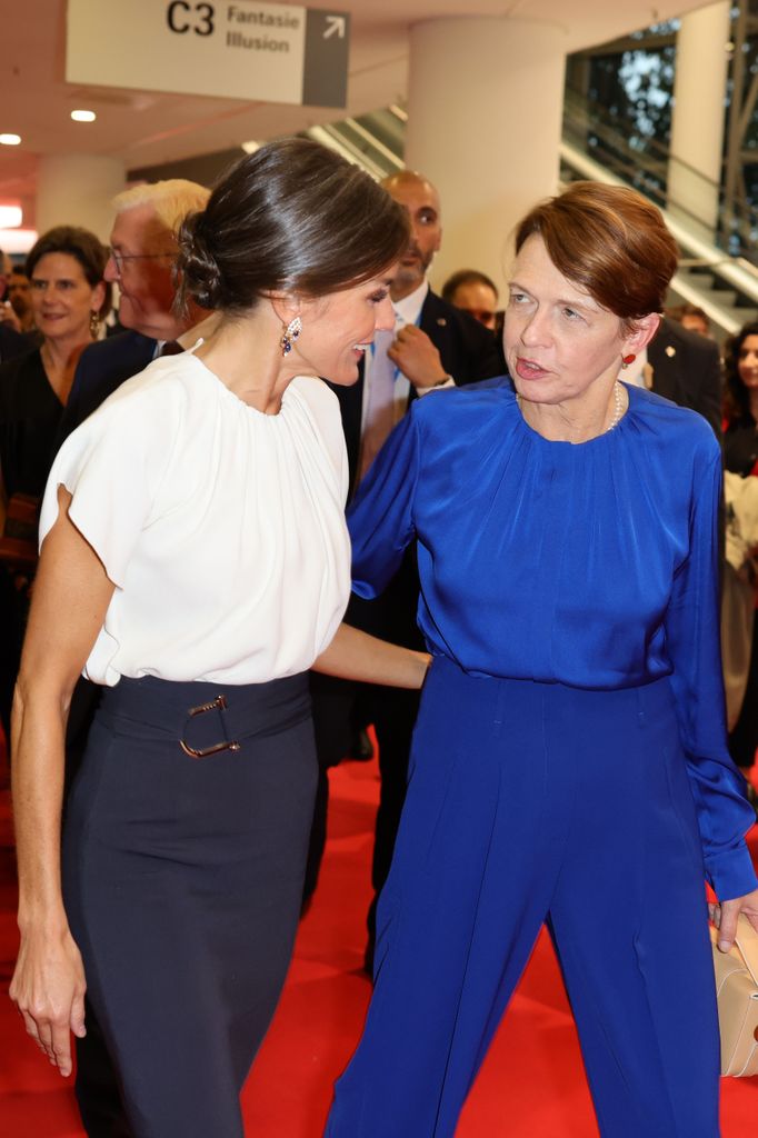 La Reina Letizia, con la primera dama alemana en Frankfurt