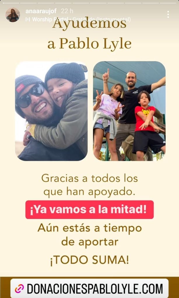 La publicación de Ana Araujo en apoyo a su esposo Pablo Lyle