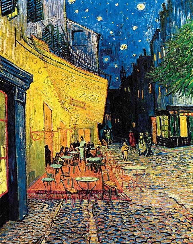 The-Cafe-Terrace-on-the-Place-du-Forum-Arles-at-Night-Vangogh
