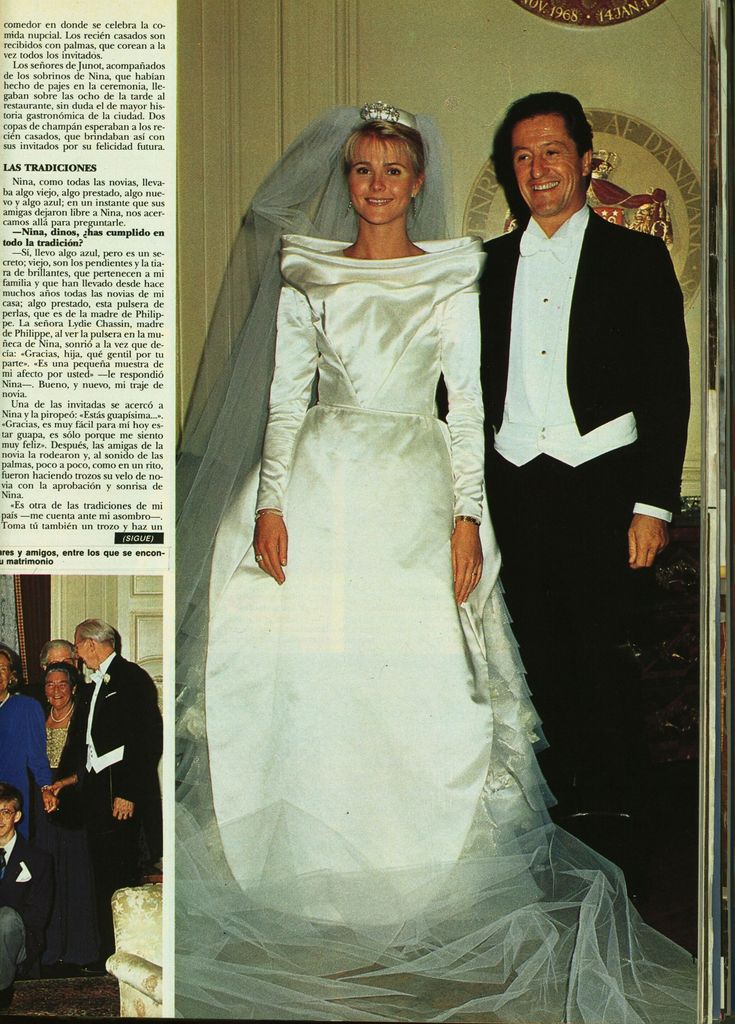 Boda de Philippe Junot con Nina Wendelboe-Larsen en ¡HOLA! 1987