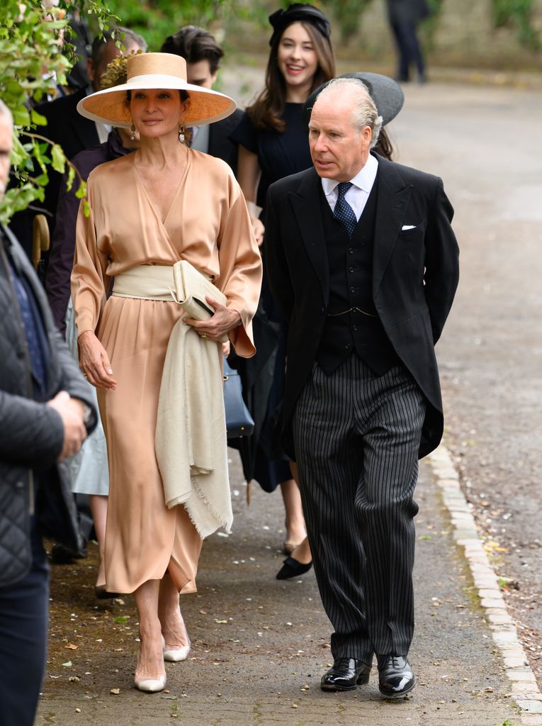 Isabelle de la Bruyère en la boda de Peter Phillips y Harriet Sperling, Kemble, 2026.