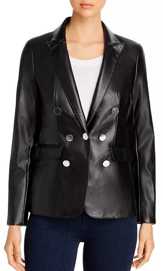 Faux Leather Blazer de Calvin Klein