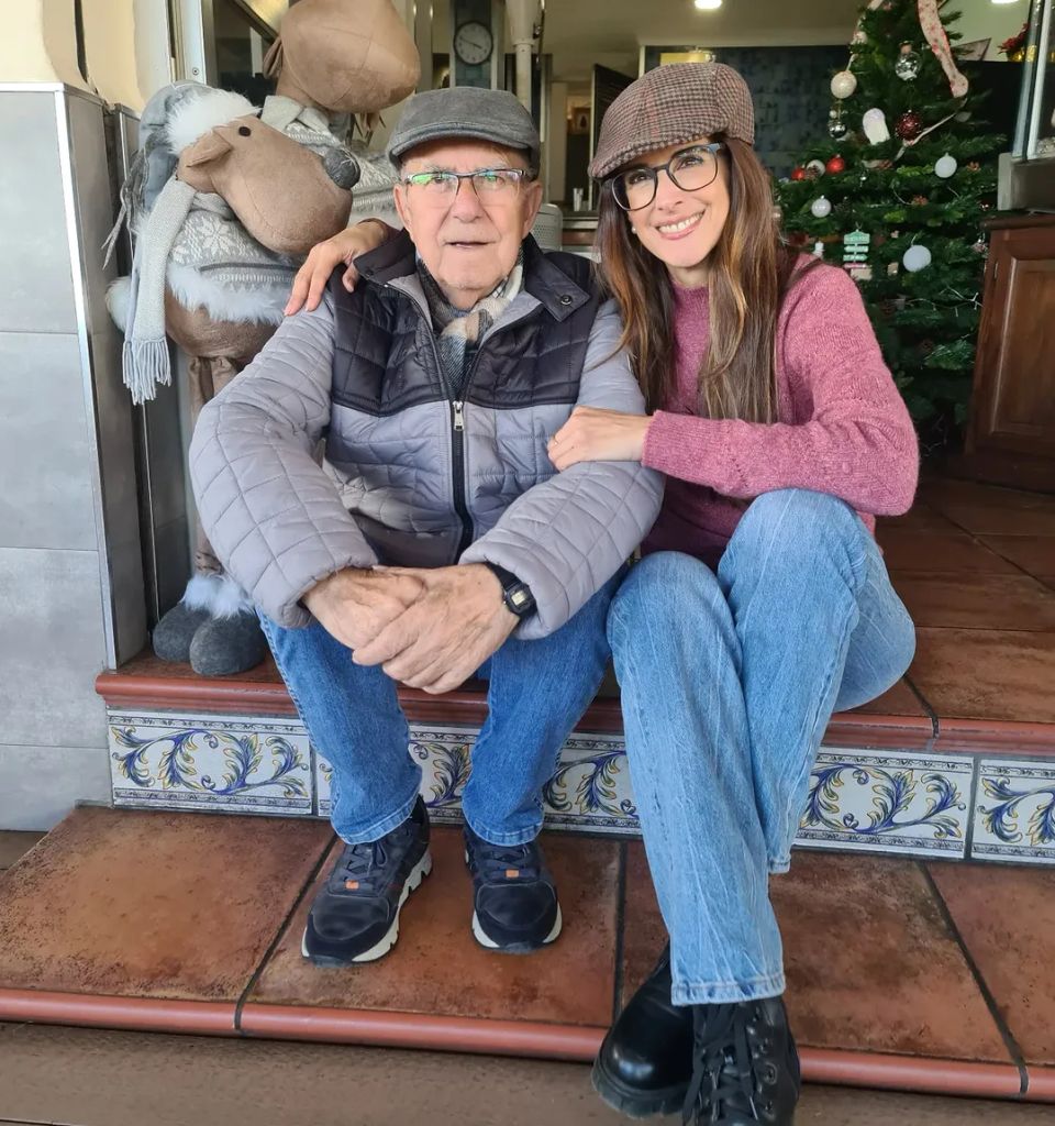 Nuria Fergó con su padre