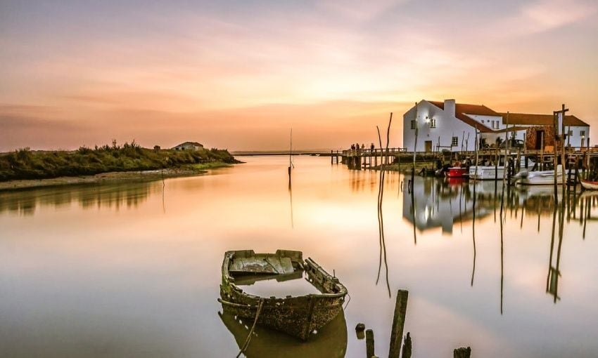 Molino de Maré da Mourisca, Setúbal, centro de interpretación de la reserva natural del estuario del Sado