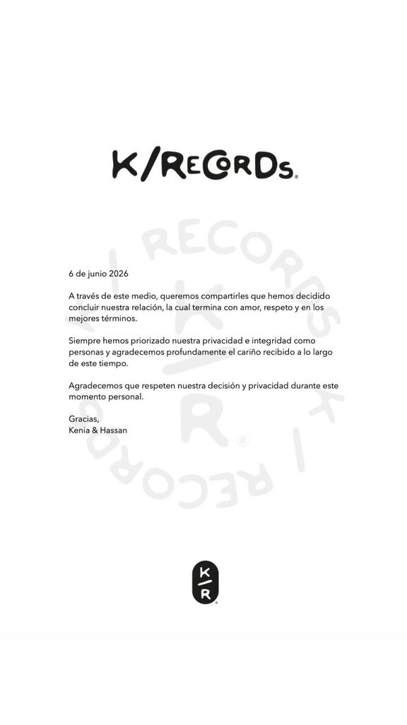 A través de un comunicado conjunto, Kenia Os y Peso Pluma confirmaron su ruptura.