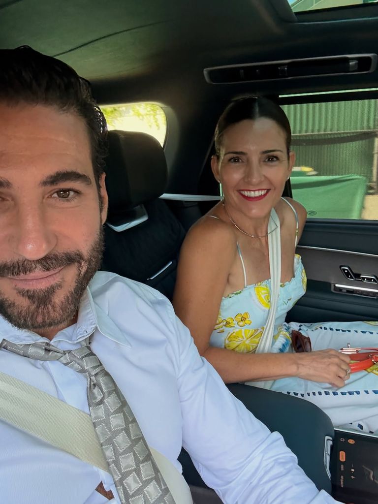Miguel Ángel y María, de camino al evento
