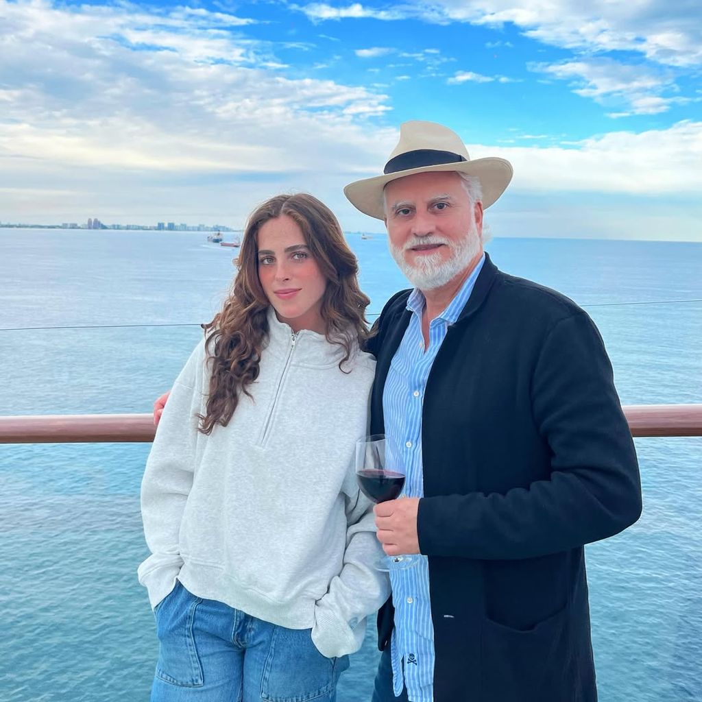 Fátima Bosch y su papá