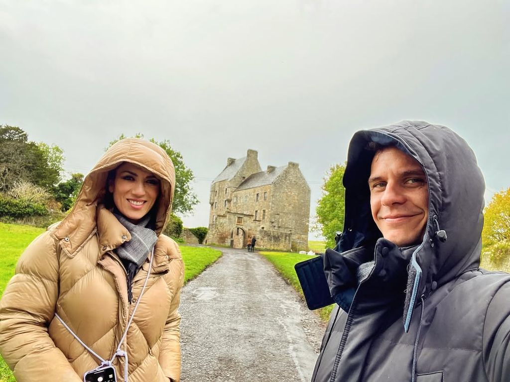 Patricia Pardo y Christian Gálvez en su viaje a Escocia.