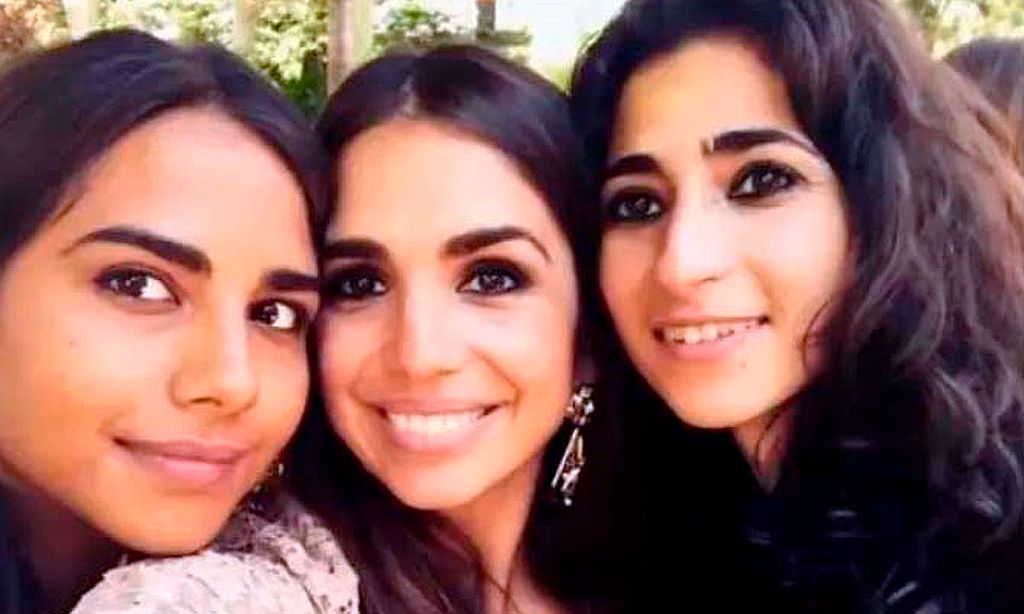 Lola con sus primas, Elena Furiase y Alba Flores