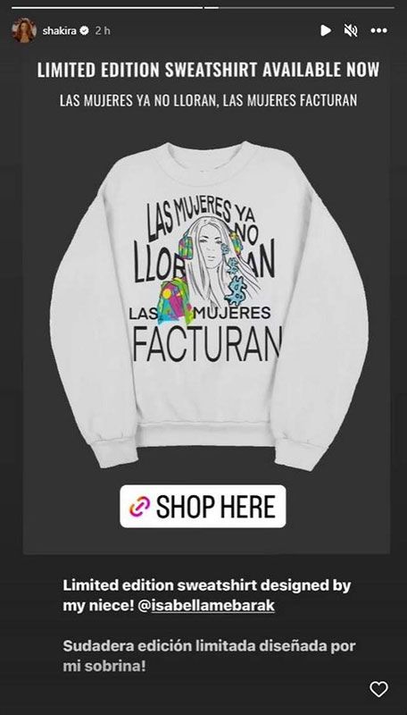 Shakira y la sudadera