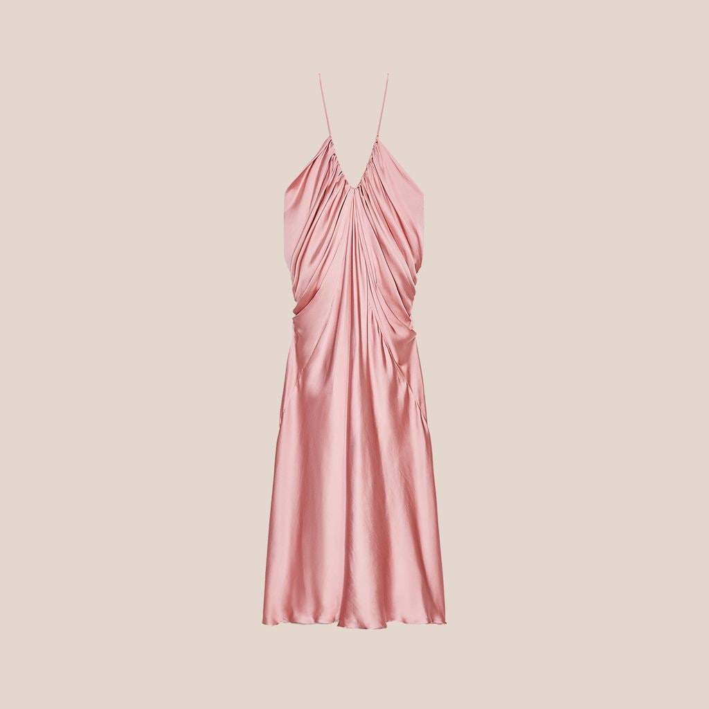 VESTIDO SATINADO VOLUMEN ZW COLLECTION DE ZARA