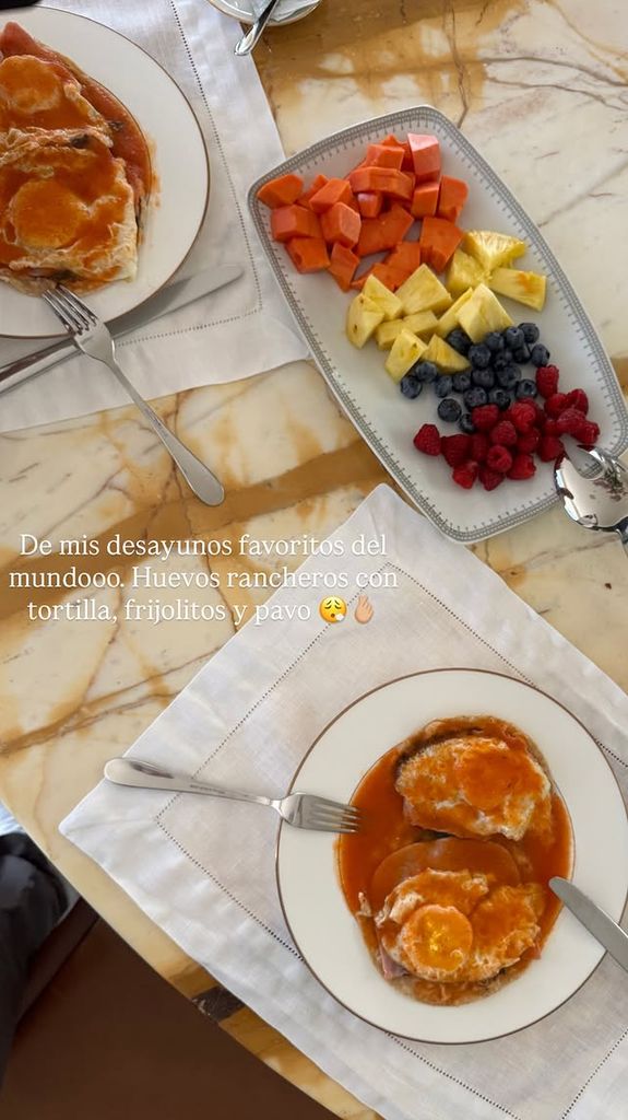Michelle Salas presumió su desayuno mexicano