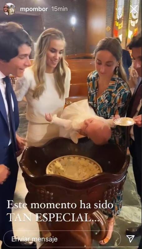 María Pombo y Pablo Castellano bautizan a su hijo Martín