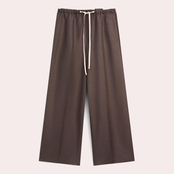 Pantalón cordón contraste con lana