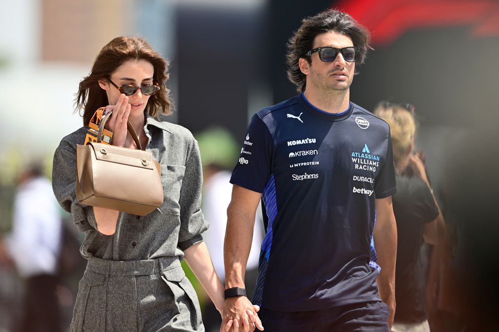 La pareja, de la mano en la víspera de la carrera