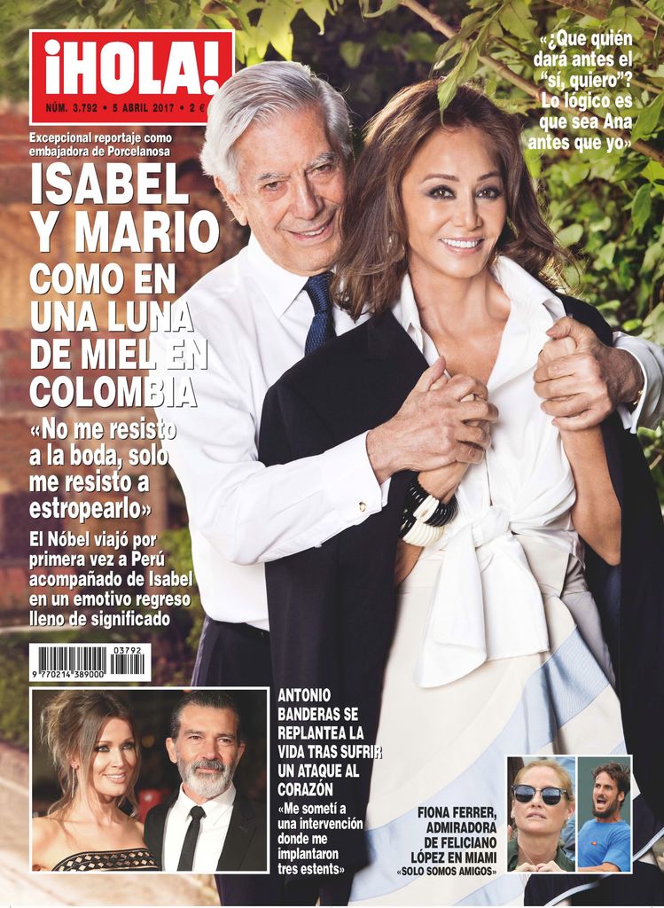 Mario Vargas Llosa e Isabel Preysler en Colombia
