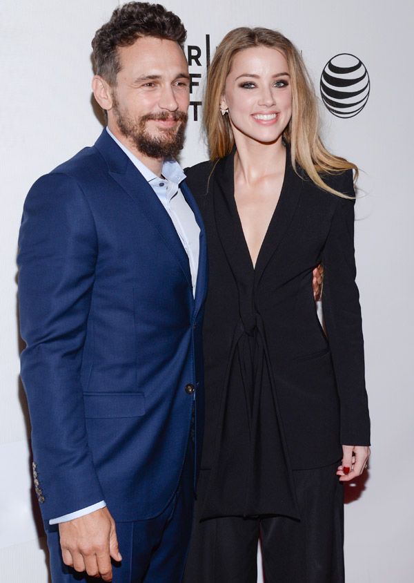 Los actores James Franco y Amber Heard presentando la cinta The Adderall Diaries
