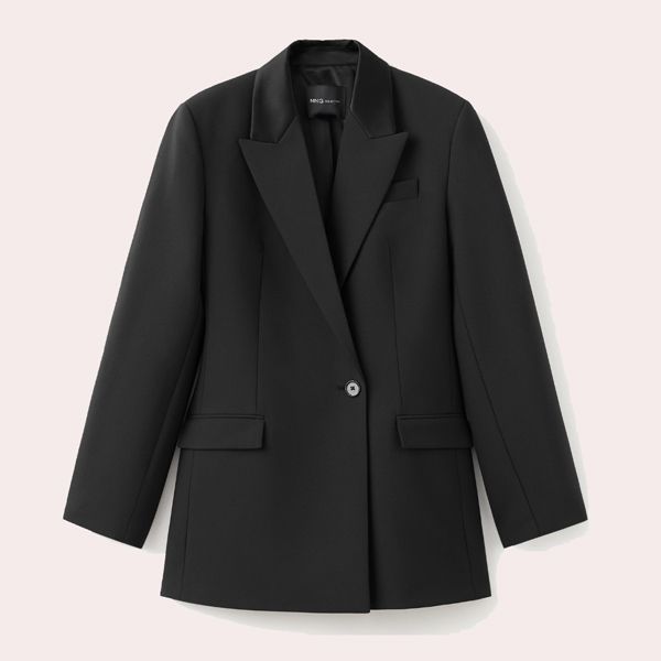 Vestido estilo blazer mezcla lana