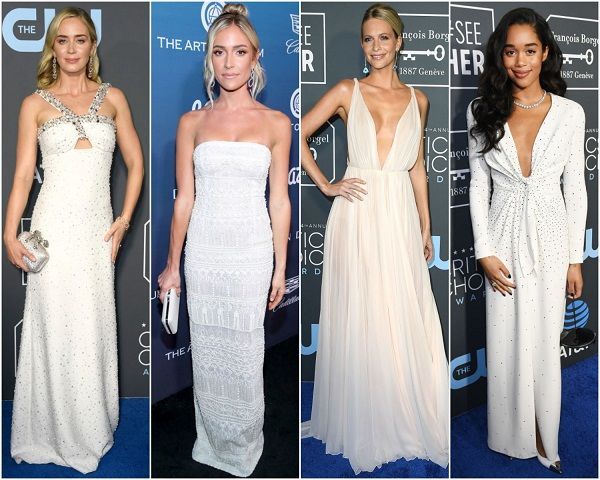 Emily Blunt, Kristinn Cavallari, Poppy Delevingne y Laura Harrier en blanco