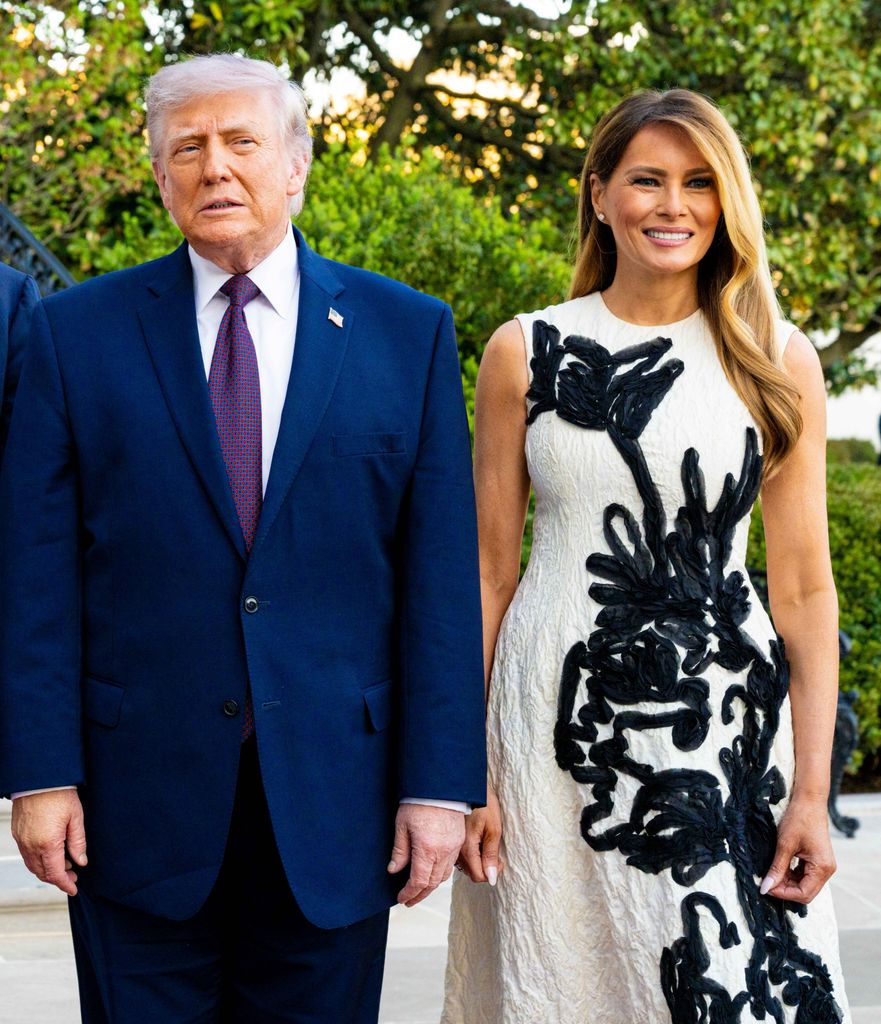 Donald Trump y Melania en la recepción a los Reyes de Países Bajos.