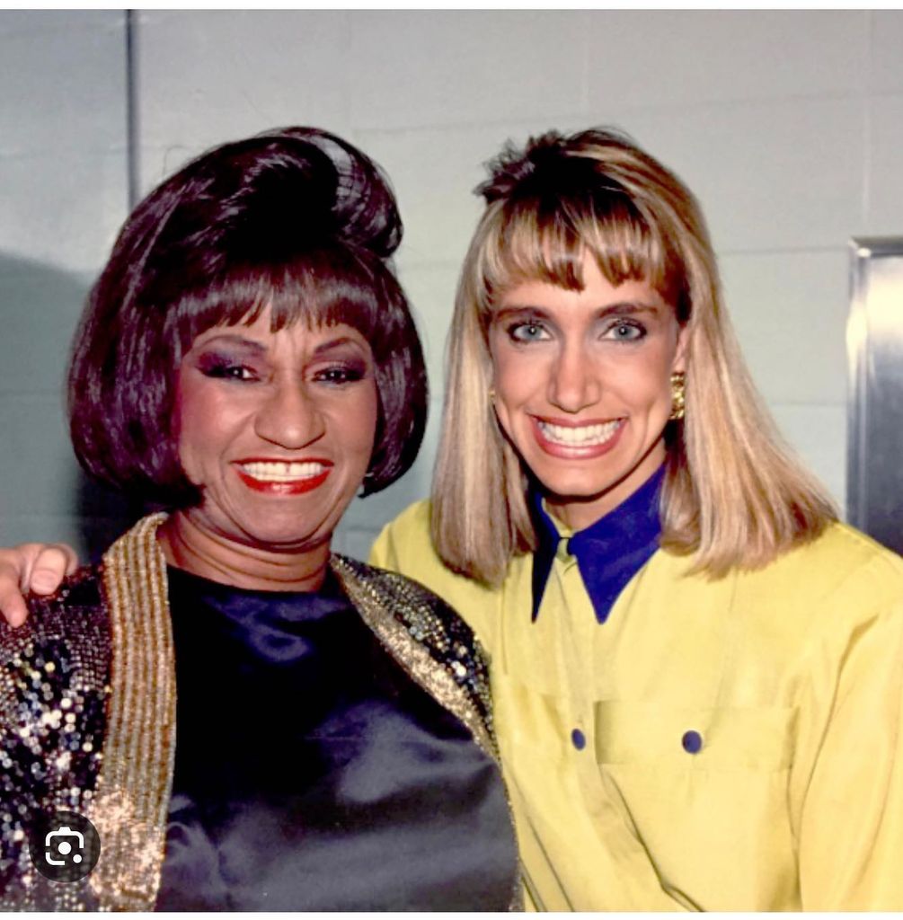 Lili Estefan junto a la icónica cantante cubana Celia Cruz.