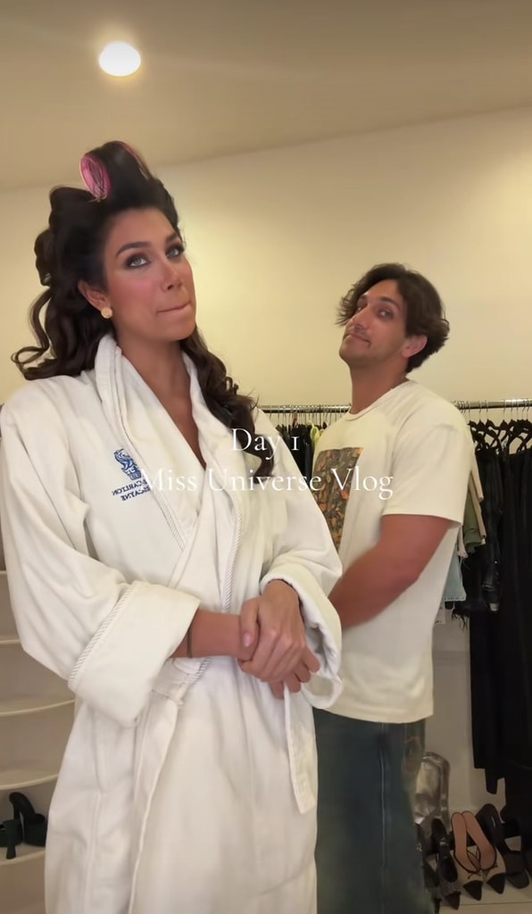 Lina se despidió de su hermano, Lorenzo Luaces, antes de su despedida en el aeropuerto rumbo a Tailandia