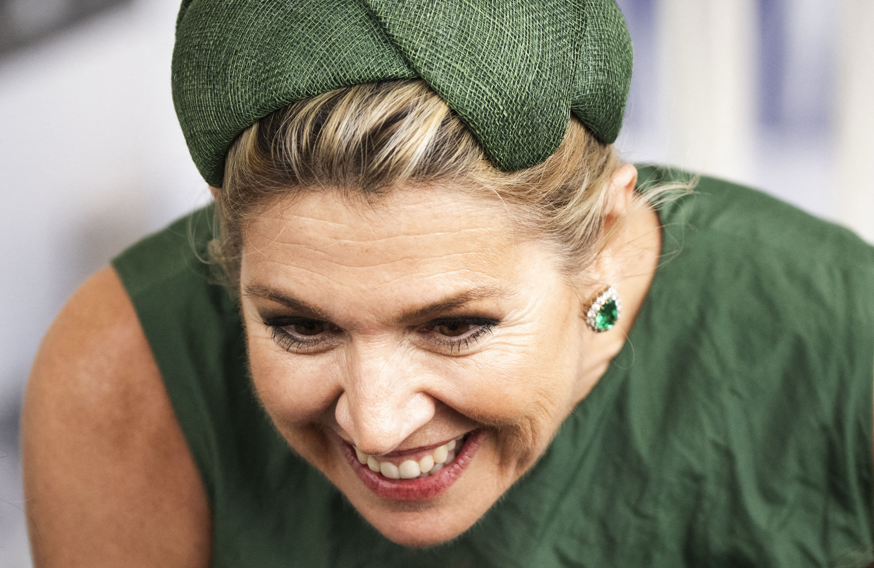 La reina Máxima luce las esmeraldas rodeadas de diamantes