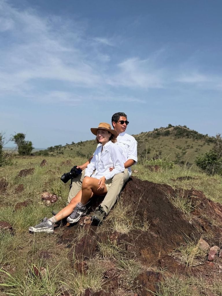 Marimar Vega y Jerónimo Rodríguez celebraron 5 años de amor en África.