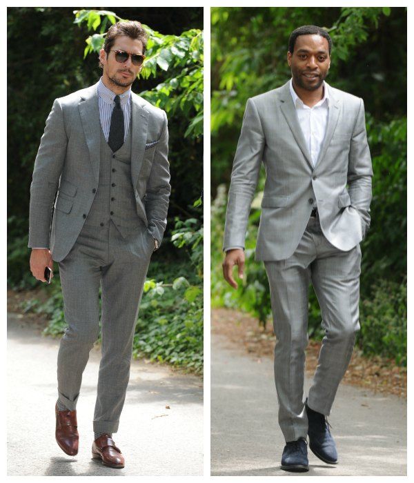 Uno de los looks del día: el de Chiwetel Ejiofor e los Kensington Gardens de Londres, a su llegada al desfile de Burberry Prorsum.
