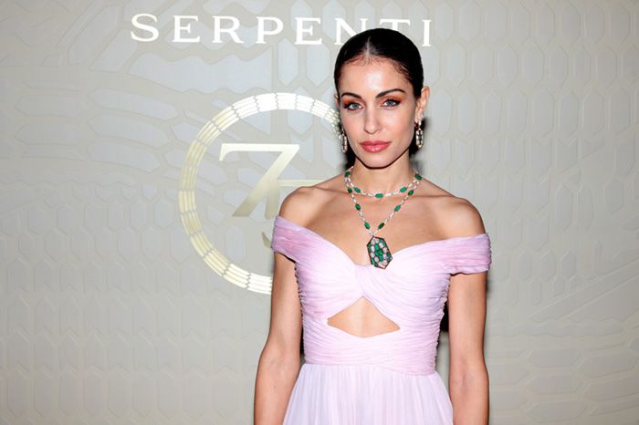 Hiba Abouk en la fiesta Bulgari