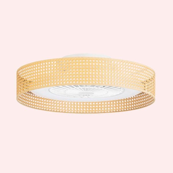 EL MEJOR EN DISEÑO: Ventilador de techo con luz motor DC Bea blanco