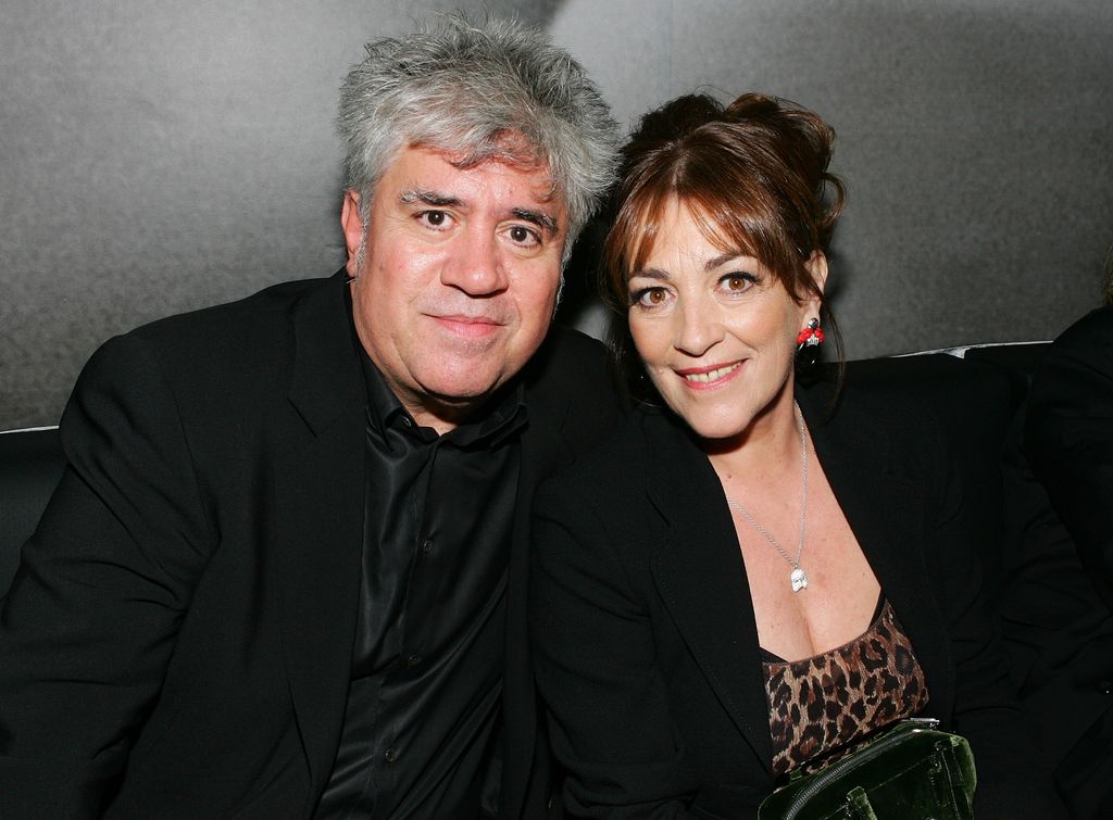Pedro Almodóvar y Carmen Maura en un acto promocional de Volver en Nueva York, el 7 de octubre de 2006