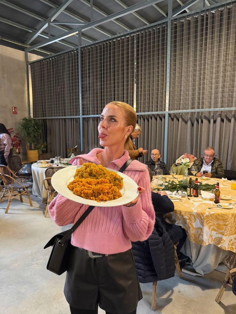 Amelia Bono en el 75 cumpleaños de su padre en Toledo.