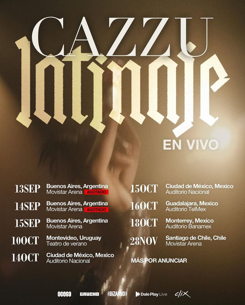 Las próximas fechas de Cazzu por el continente americano.