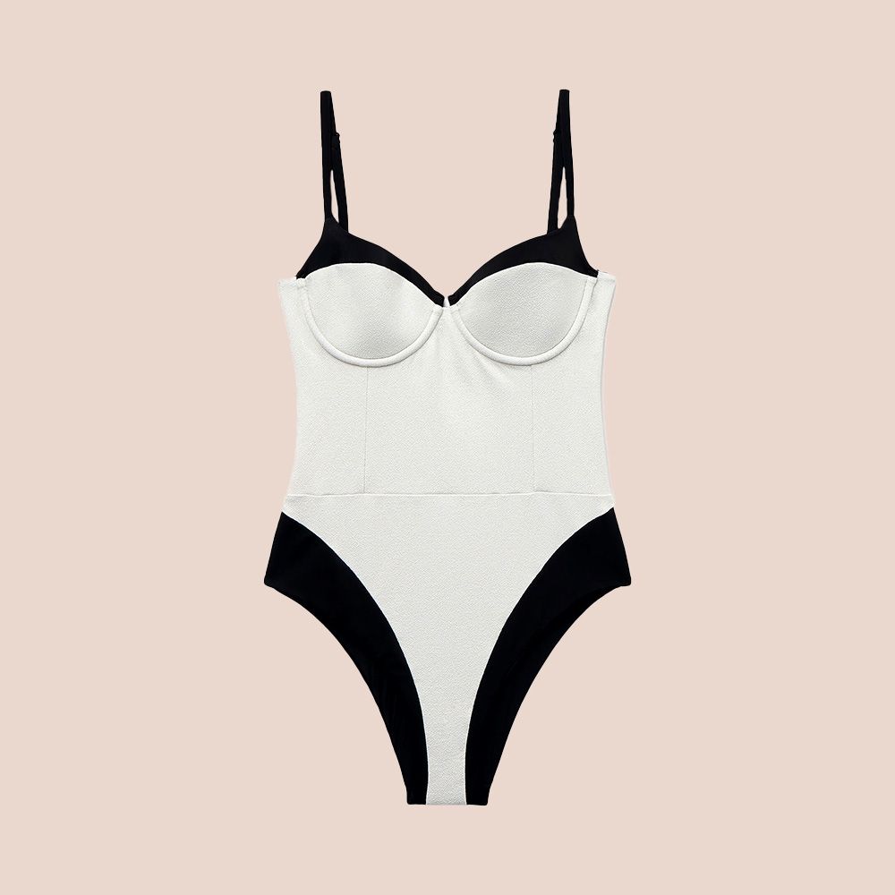 Bañador blanco y negro