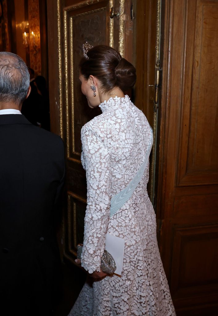 La princesa Victoria de Suecia en el banquete de Estado en honor al presidente de Singapur en Estocolmo, 2026.