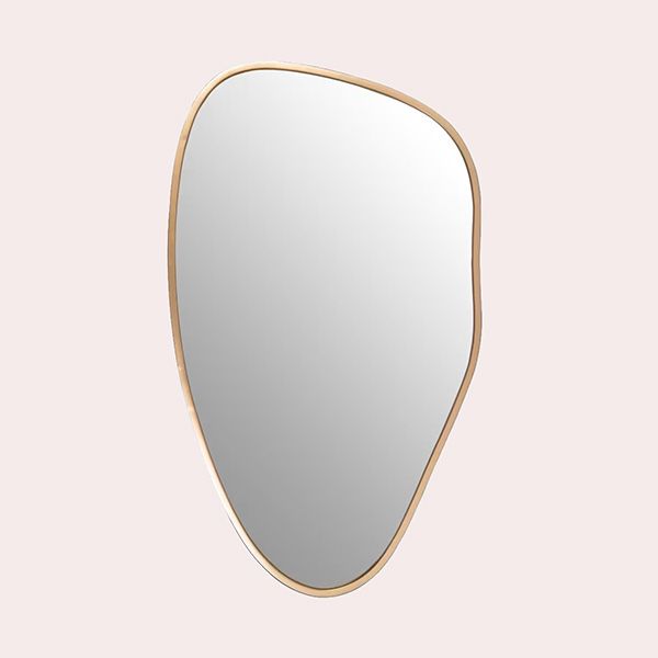 GUNNAR Espejo Orgánico de Acero Dorado Maisons du Monde