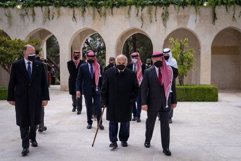 Abdalá de Jordania y el príncipe Hamzah