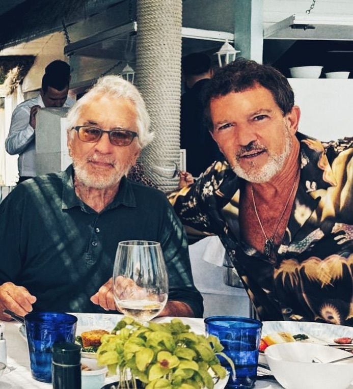 Antonio Banderas y Robert de Niro, en Marbella