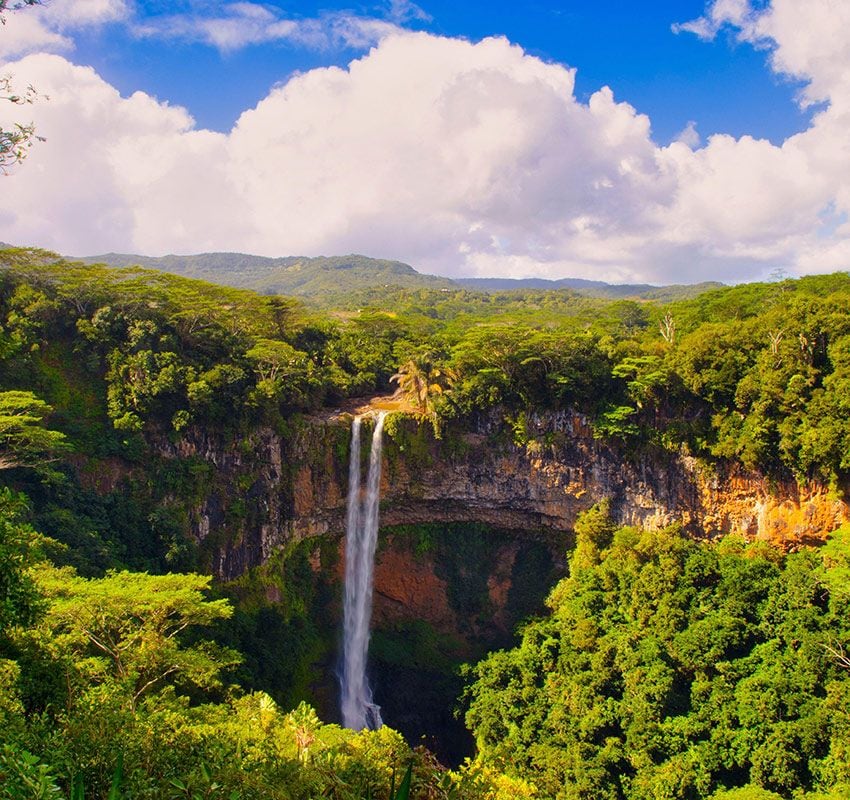 Cascada de Chamarel, Isla Mauricio.