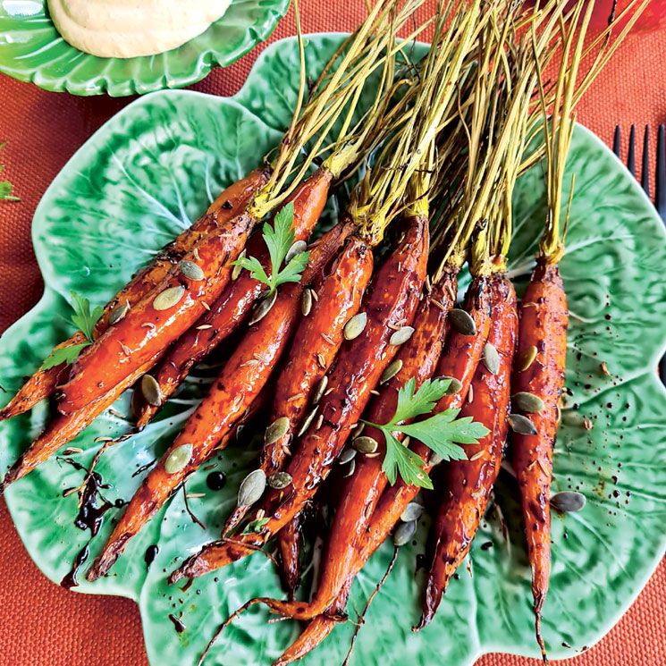 Zanahorias asadas con sirope 