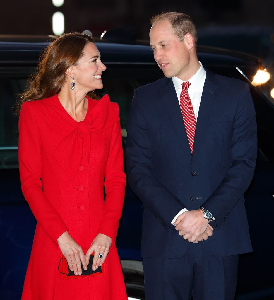 El príncipe William y su esposa Kate en el concierto 'Together at Christmas' en diciembre de 2021.