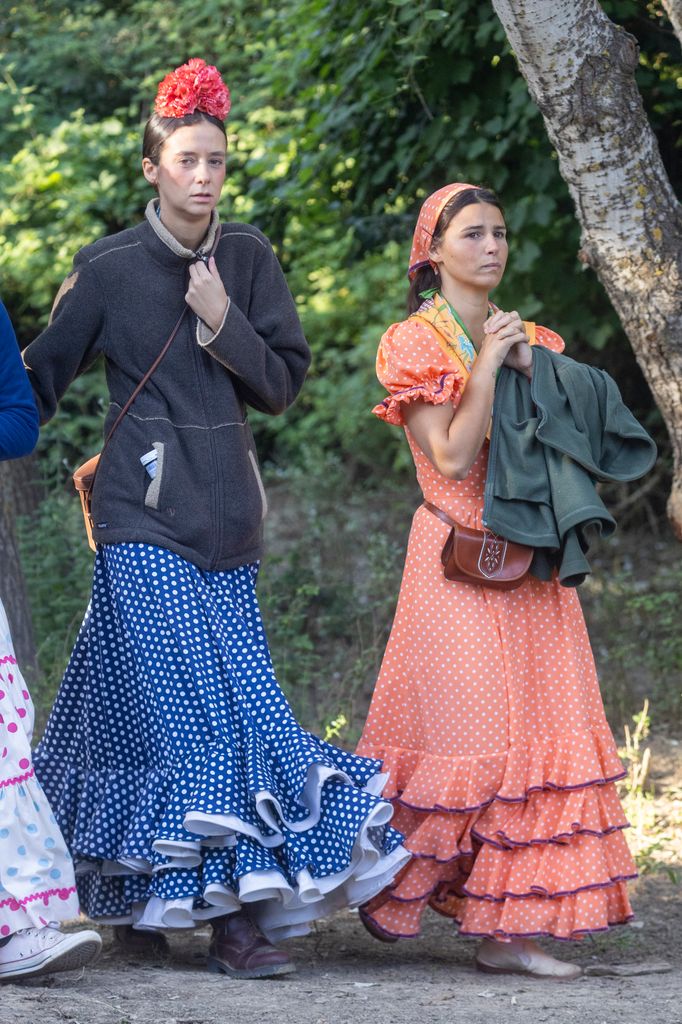 Victoria Federica de Marichalar y Borbon y Cayetana Rivera Martinez de Irujo durante la Romeria del Rocio