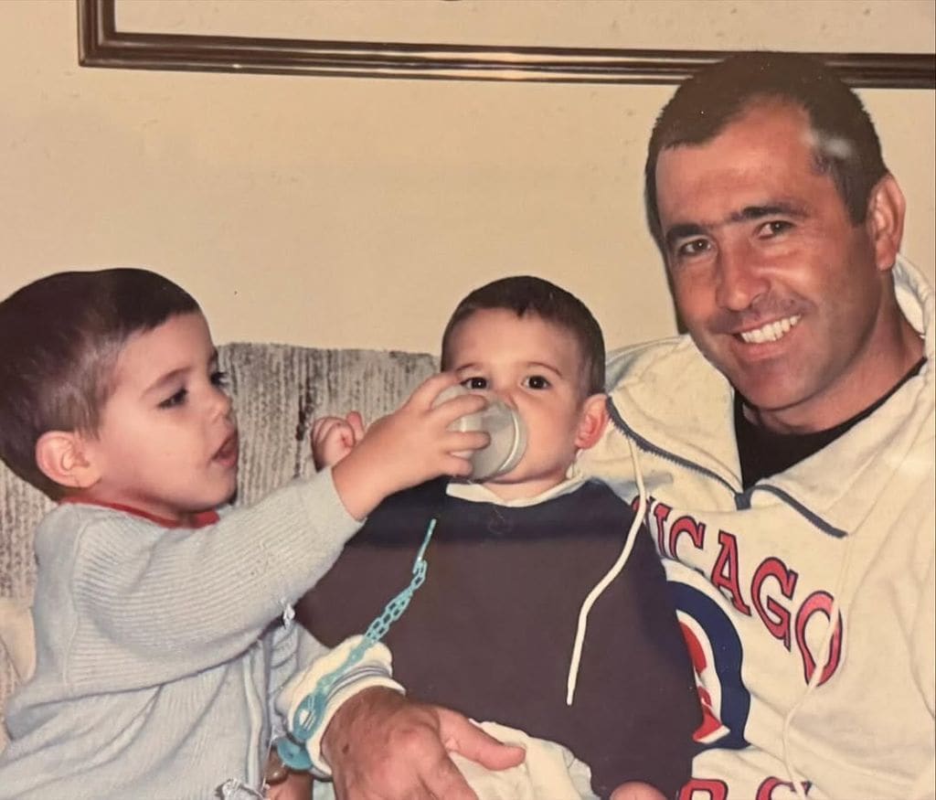 Severiano Ballesteros con sus hijos