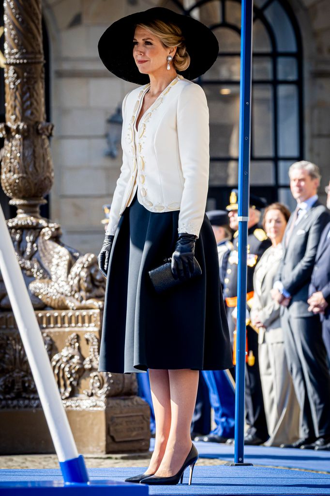 La reina Máxima de Holanda en la recepción del sultán de Brunéi a Países Bajos