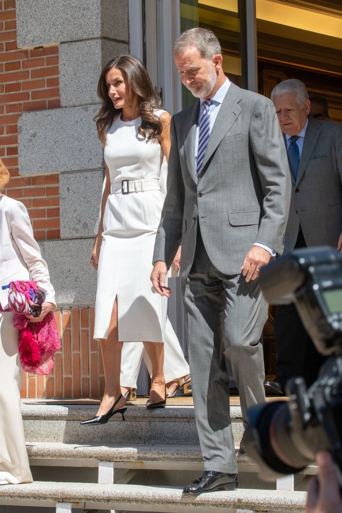 La reina Letizia en una audiencia en Zarzuela en julio de 2023