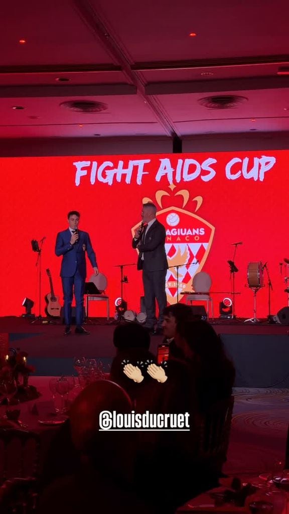 Louis Ducruet en un momento de la gala posterior al partido