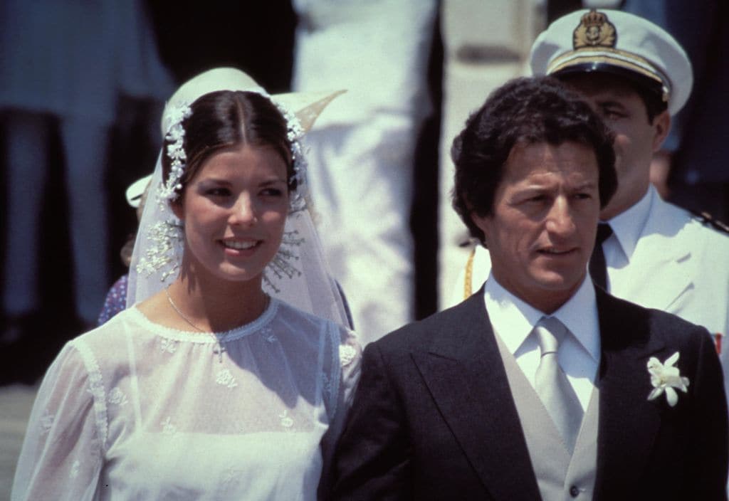 La boda de Carolina de Mónaco y Philippe Junot el 29 de junio de 1978